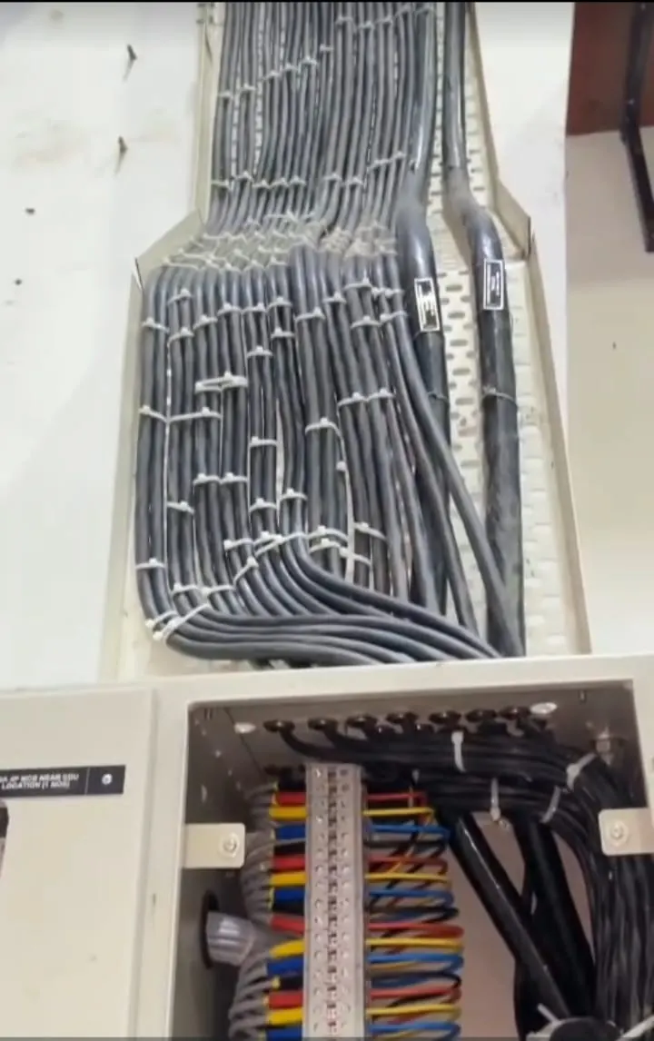Electrical distribution panel cabling